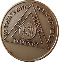 RecoveryChip 22 Year AA Medallion Large 1.5&quot; Heavy Premium Bronze Sobrie... - £2.73 GBP