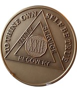 RecoveryChip 22 Year AA Medallion Large 1.5&quot; Heavy Premium Bronze Sobrie... - $4.73 CAD