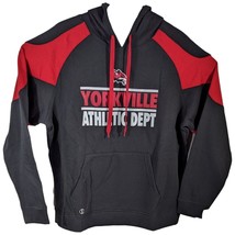 Yorkville High School Illinois Hoodie Mens Size XL Black Red Athletic Dept - $23.99