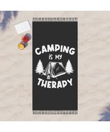 Boho Camping Beach Cloth 38&quot; x 81&quot; - Camping is My Therapy - £50.76 GBP