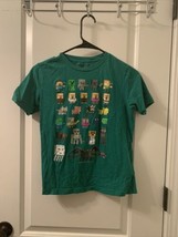 Mojang Minecraft Boys Graphic Short Sleeve Shirt T-Shirt Crew Neck Size M - £17.85 GBP