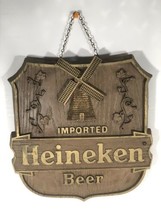 Vintage Heineken Imported Beer Wall Plaque Sign Display Embossed 3DRaise... - $59.39