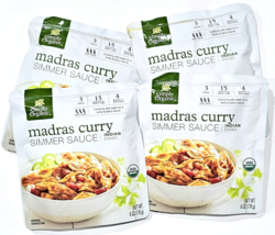 4 Pack Simply Organic Madras Curry Simmer Sauce Indian Dishes 6oz Pouch ... - $25.99