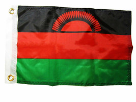12X18 12&quot;X18&quot; Malawi Country 100% Polyester Motorcycle Boat Flag Grommets - £11.15 GBP