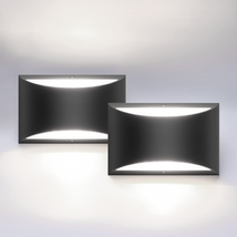 Aipsun Indoor Black Modern LED Wall Sconce Interior Wall Lights Set of 2 Hardwir - £64.18 GBP