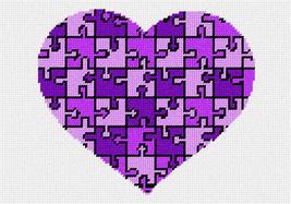 Pepita Needlepoint kit: Purple Heart Puzzle, 10&quot; x 7&quot; - £39.96 GBP+