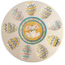 VTG World Bazaars Ariela Collection Easter Bunny Decorated Egg Holding Plate 10&quot; - £4.89 GBP