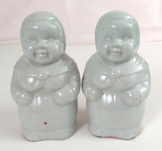 Vintage White Ceramic Women Bakers 4.75&quot; Salt &amp; Pepper Shakers - $14.54