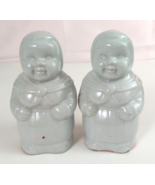 Vintage White Ceramic Women Bakers 4.75&quot; Salt &amp; Pepper Shakers - $20.47 CAD