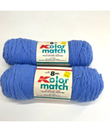 Vtg Orlon Dacron Cornflower Blue Kolor Match Kmart Knitted Yarn 2 Skeins... - $27.42 CAD