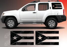 Boricua Puerto Rico Flag Side Rear Window Vinyl Decal Sticker Set for Cars and T - £55.73 GBP