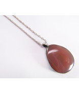 Fine Vintage Estate Artisan Sterling Silver 925 Agate Chain Necklace - £23.21 GBP