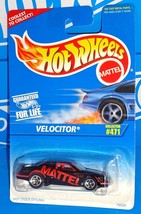 Hot Wheels 1996 Mainline #471 Velocitor Ford Thunderbird Black w/ 5SPs - $5.00