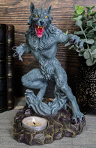 Gothic Werewolf Tea Light Candle Holder Statue Lycan Beast Wolf Man Figu... - £21.45 GBP
