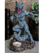 Gothic Werewolf Tea Light Candle Holder Statue Lycan Beast Wolf Man Figu... - €23,40 EUR