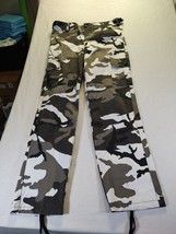 Camo Pants Women&#39;s 16 White Y2K Hip Hop Street Cargo - $12.09