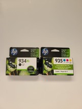 HP 934XL Black HP 935 Cyan Magenta Yellow Ink Cartridges Set OEM New Exp 2022 - $27.17