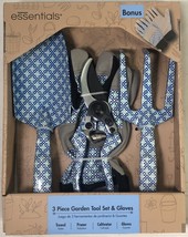 Blues 3-piece Garden Tools Set Bonus Gloves Trowel Pruner Cultivator Gloves - $12.75