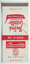 Romolo&#39;s of Denver, Colorado Restaurant 30 Strike Matchbook Cover CO Matchcover - £1.56 GBP