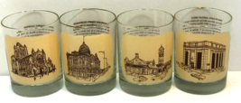 Whiskey Glasses Pittsburgh PA Architectural Landmark Buildings Set of 4 Barware - £23.69 GBP