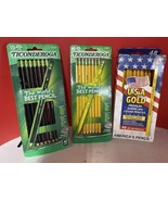 2 Packs Of (10) Dixon Ticonderoga #2 HB and (28) USA Gold Wood Pencils Lot - £15.53 GBP