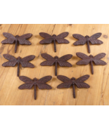 8 Dragonfly Wall Decor Mountable Garden Decor Kitchen Cast Iron Rustic P... - $46.35 CAD