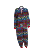 Women’s Christmas Fair Isle Fleece Union Suit Pajama One Piece Holiday S... - $291.34 MXN