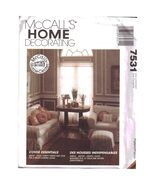 McCalls Sewing Pattern 7531 Chair Sofa Covers Pillows - $7.67