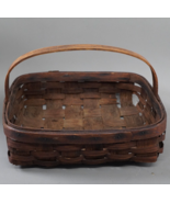 Handcrafted Antique Primitive Wooden Farm Garden Gathering Basket Lancas... - $120.72 CAD