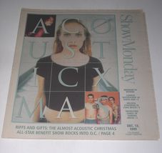 Fiona Apple Show Newspaper Supplement 1999 Concert Etheridge Inspecting ... - $19.99