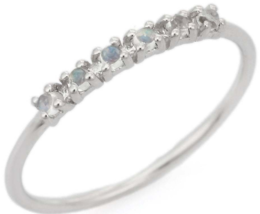 14K White Gold Moonstone Ring - £143.36 GBP