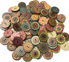 200 PCS Wood Buttons, Vintage Wood Buttons with 2 Holes for DIY Sewing C... - €10,28 EUR