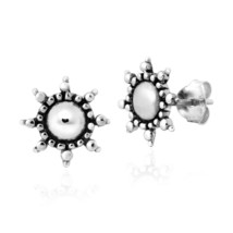 Astronomical Sun in the Sky .925 Sterling Silver Stud Earrings - $10.09