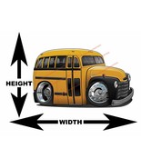 1952 School Bus Hot Rod Car Art Wall Decal - $23.31 CAD+