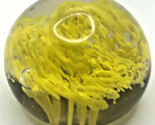 Vintage Glass Yellow Flower Paper Weight U258/29 - $49.99