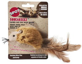 Spot Squeakeeez Mouse Cat Toy Assorted Colors 1 count Spot Squeakeeez Mouse Cat  - £11.72 GBP