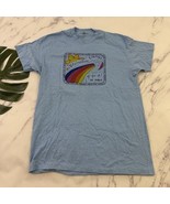 Hanes 70s Mens Vintage No Nukes Tee T-Shirt Size XL Blue Rainbow Energy - €56,28 EUR