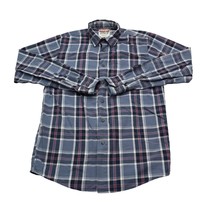 Wrangler Jeans Co Shirt Mens S Gray Plaid Button Long Sleeve Collared Cotton - £15.21 GBP