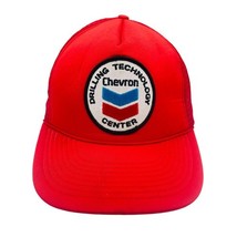 Chevron Hat Adult Red Drilling Technology Center Snapback Trucker Cap - $346.89 MXN