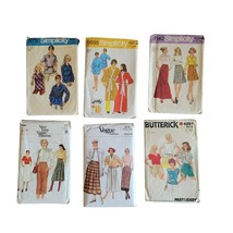 Lot Of 6 Vintages 70s &amp; 80s Sewing Patterns - £25.63 GBP