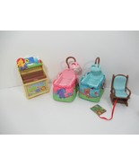 Fisher Price loving family dollhouse pink blue baby cribs changing table... - £19.34 GBP
