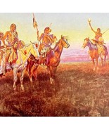 Native American&#39;s Wireless Charles Russell Western 1980 Greeting Card E59 - $468.48 MXN