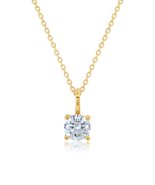 Authentic Crislu April Birthstone Charm Pendant in Gold - faux Diamond (CZ) - £65.39 GBP