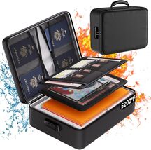 Fireproof &amp; Waterproof File Storage Box with Lock – 8 Layers Protection - $82.12