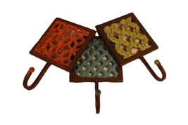 Cast Iron Wall Hooks Decorative Hand Painted Rustic Chic Multicolor 3.5 ... - $461.15 MXN