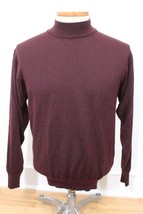 Poeta Moda Visitor M Maroon Red Merino Wool Blend Mock Neck Wool Sweater... - £20.25 GBP