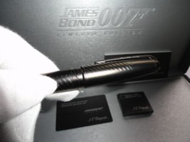 S.T. Dupont James Bond 007 Black Gunmetal Fountain Pen New no box - $1,850.00