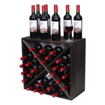 Wine Rack Cabinet countertop Wooden Stackable Storage - £150.25 GBP