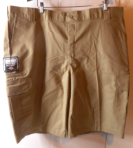 Dickies Cargo Shorts Mens 44 Regular Fit Khakis Beige 11&quot; Inseam Flex Cell Phone - £15.52 GBP