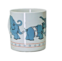 Vintage Taylor &amp; Ng Coffee Mug Cup ELEPHANT ORGY 1979 Japan VGUC HORNY SEXY - £78.69 GBP